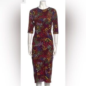 FARM Rio MIDI  Sheath Dress 3/4 Sleeve